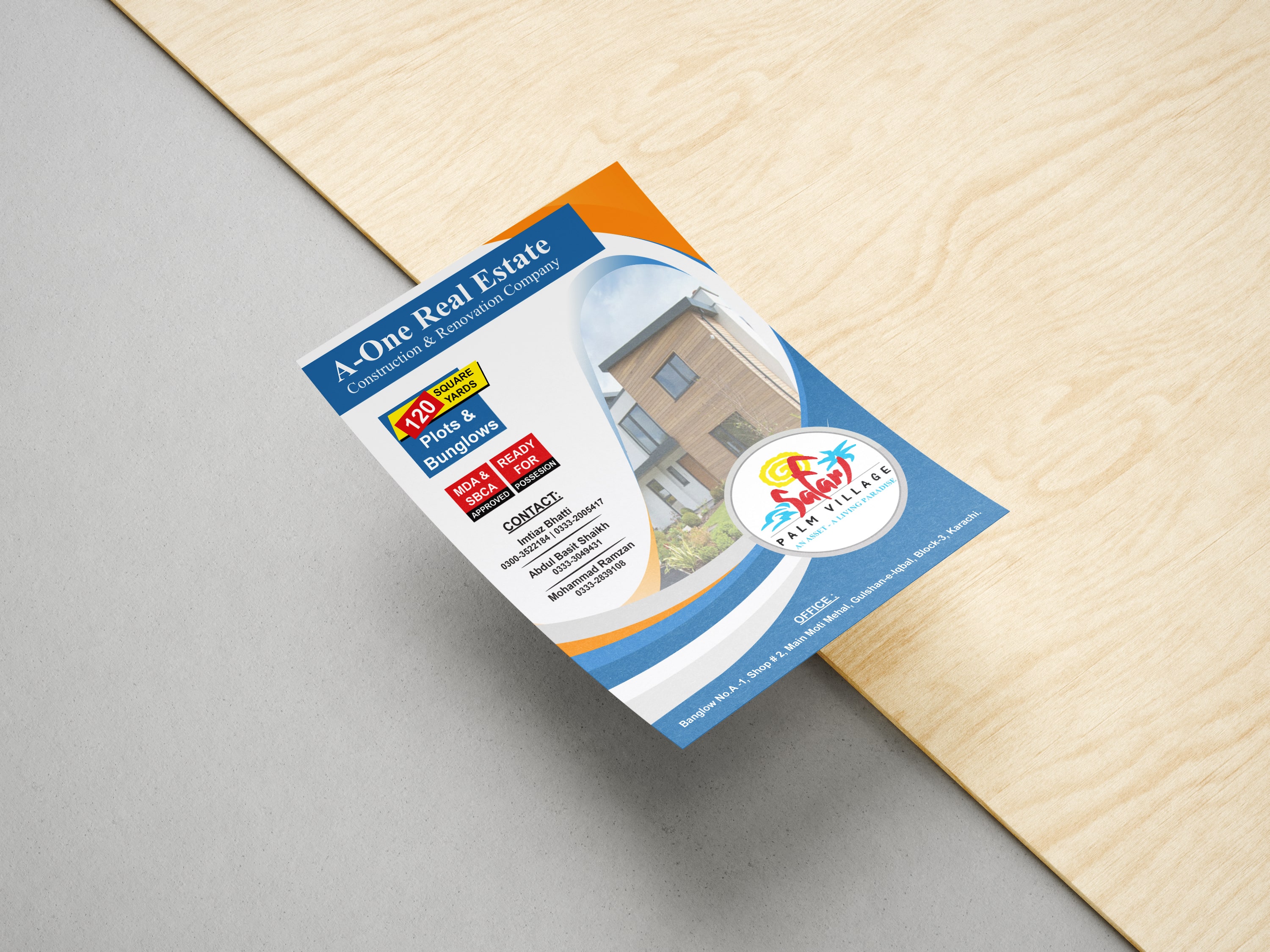 A5 modern flyer design Brighton, Uk marketing