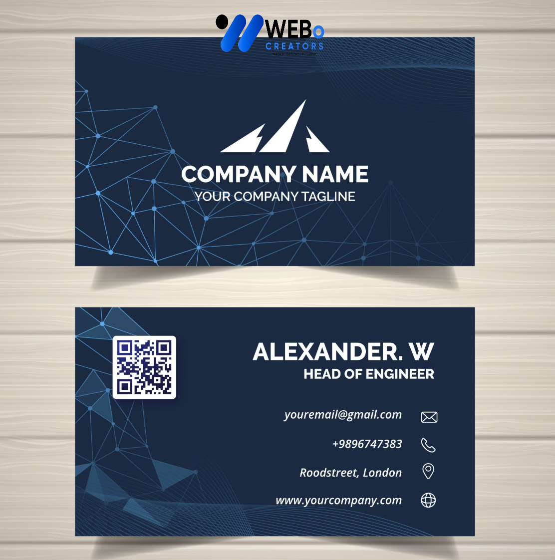 Elegant Professional Business card design with golden stripes Agency in Brighton, Uk